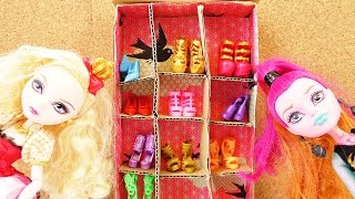 Ever After High  Schuhregal - Wir bauen einen großen Schuhschrank  für unsere Puppen | Bastelidee