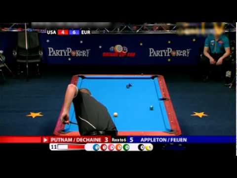 Mosconi Cup 2011 double: Putnam/Dechaine vs Appleton/Feijen. nice rack!