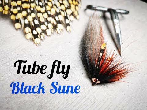 Fly tying The Black Sune tube fly! Fly Tying Tutorial!