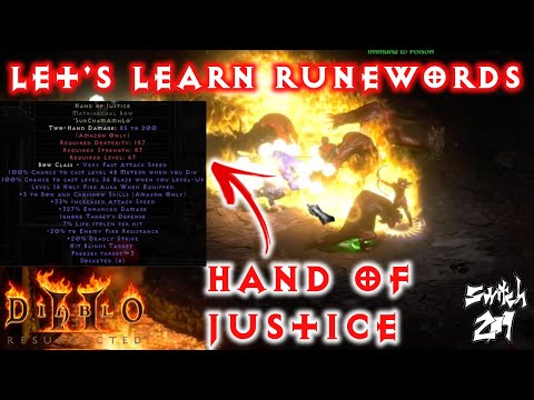 Let's Learn Runewords: Hand Of Justice - Diablo 2 Resurrected