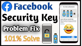 Login with your security key | Facebook security key problem | Facebook security key | Facebook