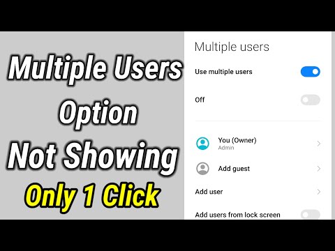 multiple user option not showing problem / multi user option not showing / enable multiple users
