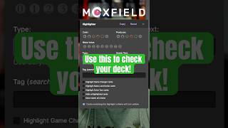 Check your #MTG deck with the highlighter tool on Moxfield.