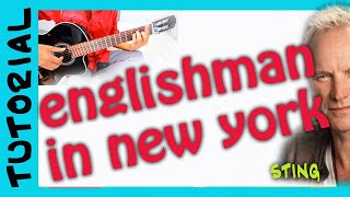 ENGLISHMAN IN NEW YORK en guitarra acustica STING | how to play como tocar TUTORIAL