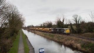 preview picture of video '086 on Northwall-Dromod HOBs train at Jacksons bridge 19-March-2014'