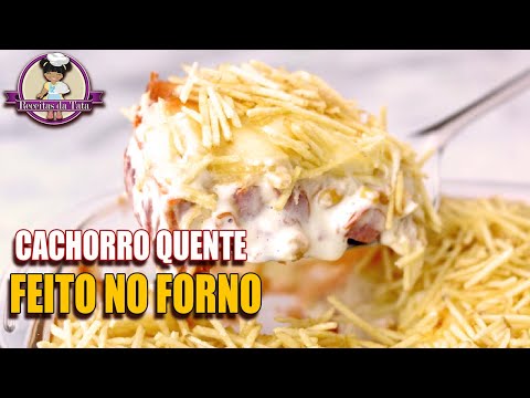 RECEITA DE CACHORRO QUENTE DE FORNO MEGA GOSTOSÃO (HOT DOG DE FORNO)