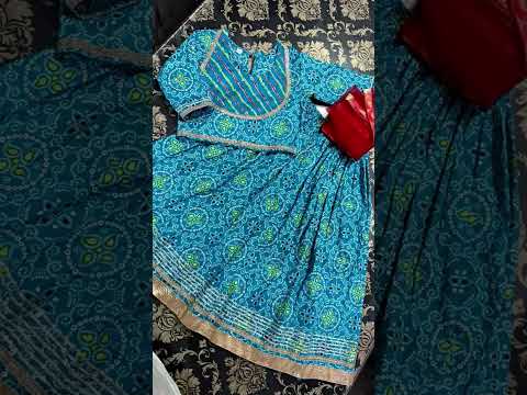 Cotton printed girls kids lehenga choli, 7 to 8 years