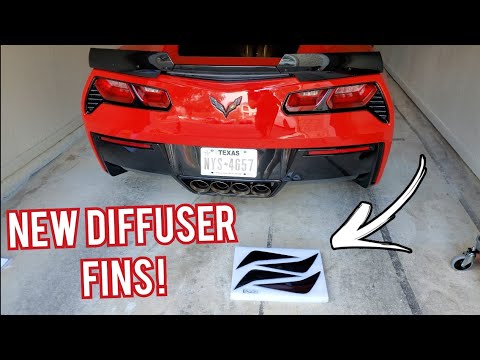 HOW TO INSTALL NEW CORVETTE C7 REAR BUMPER DIFFUSER FINS!