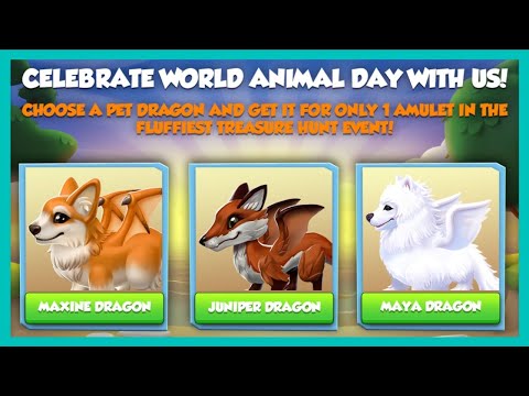 Dragon Mania legends in 3 Minute Gameplay | Celebrate World Animal Day (Treasure Hunt Event)