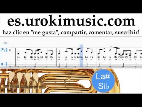 Tutorial de Tuba Axel F - Crazy Frog Clases Notas um-i927