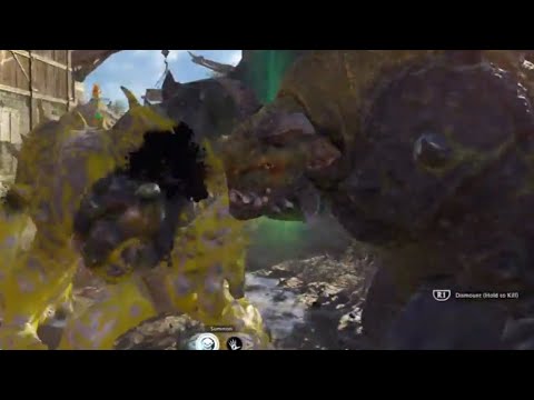Shadow of War Random Moment: Poison Graug vs. 2 Graugs