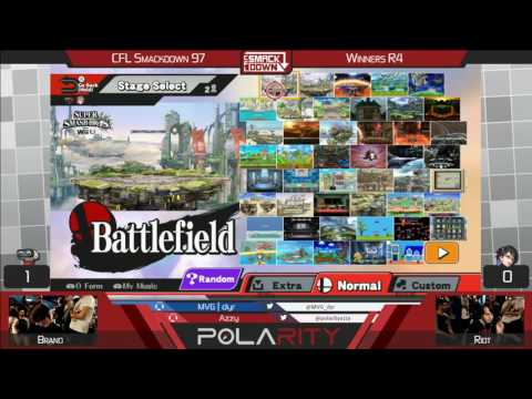 CFL Smackdown 97 WiiU - Brand (R.O.B.) vs Riot (Bayonetta) - Winners Quarters