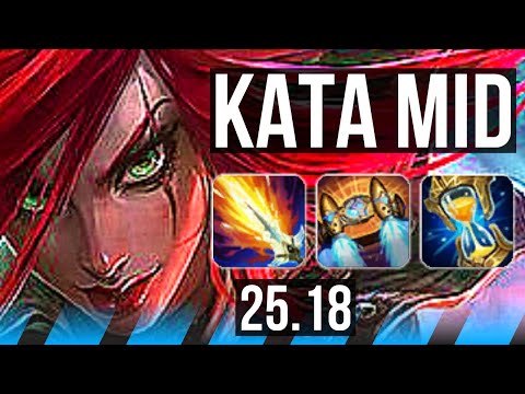 KATARINA vs YONE (MID) | 7 solo kills, Legendary, 20/4/6 | KR Challenger | 25.18