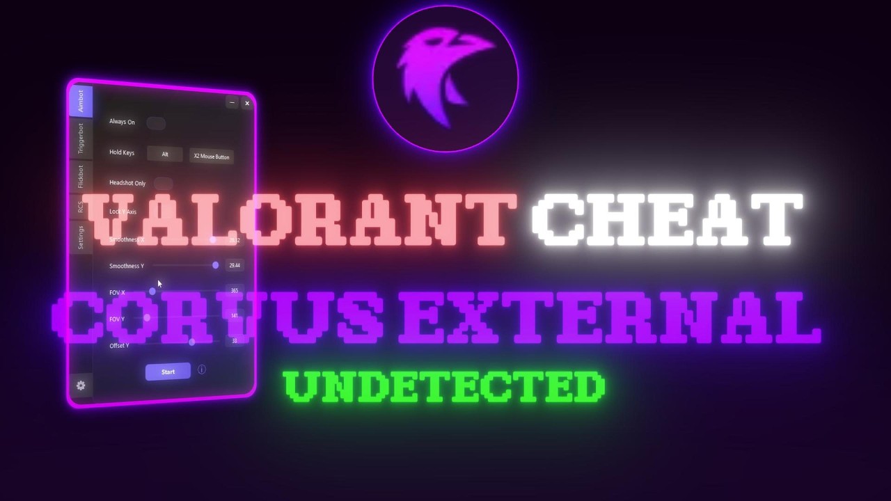 [CORVUS EXTERNAL ] VALORANT CHEAT SHOWCASE ( COLORBOT + TRIGGERBOT + FLICKBOT)