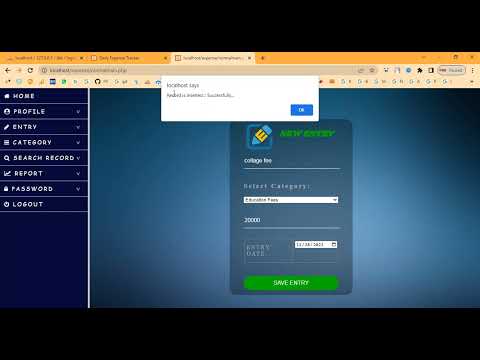 Daily Expense Report Tracker in PHP Application Projects
