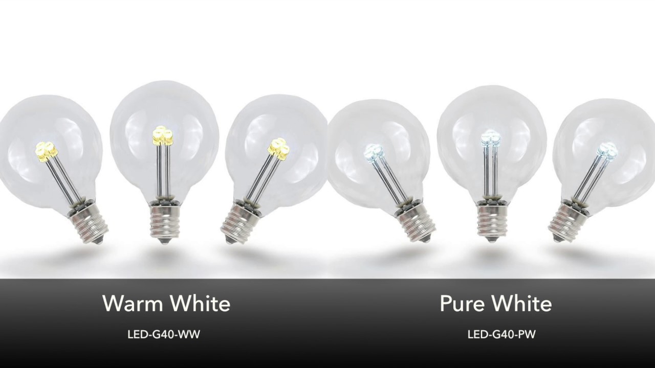 Warm White - G40 Glass LED Replacement Bulbs - 25 Pack