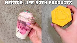 Nectar Life Bath Products Haul & DEMO🧼🛁🫧 Bath Milkshakes, Bath Bombs, Essential Oil Benefit Bomb