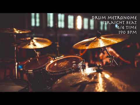 Straight Beat - 4/4 190 BPM - Drum Metronome