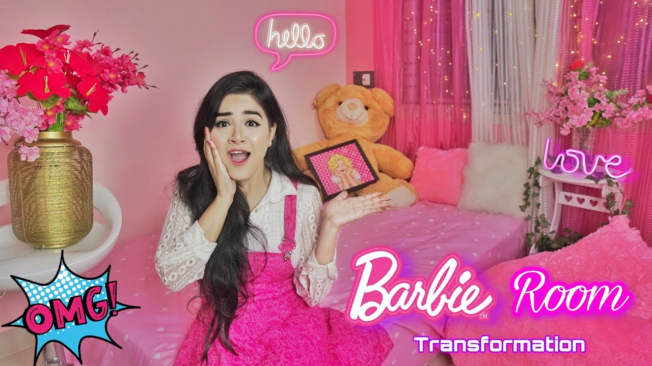 Transforming My Room in a *BARBIE ROOM* in 24 Hour | *Shocking Makeover* | Room Tour 2021
