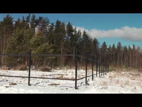 Монтаж фундамента на винтовых сваях под забор