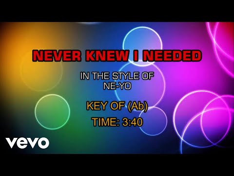 NE-YO - Never Knew I Needed (Karaoke)