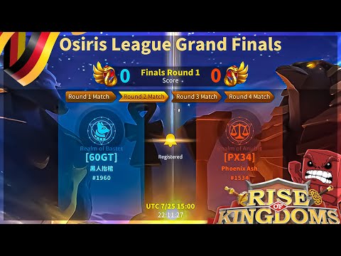 Osiris League Grand Finals: 60GT vs PX34 LIVE! 🔴 [🔊DE+EN] 15 UTC Match - Rise of Kingdoms ROK