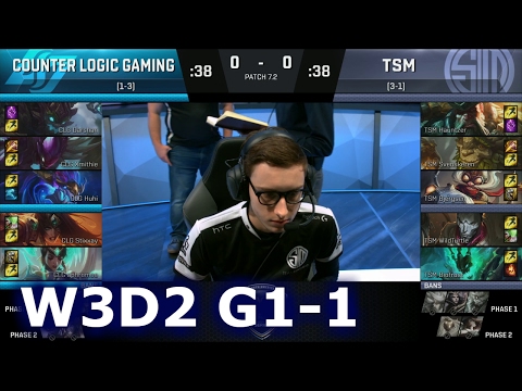 CLG vs TSM Game 1 | S7 NA LCS Spring 2017 Week 3 Day 2 | TSM vs CLG G1 W3D2