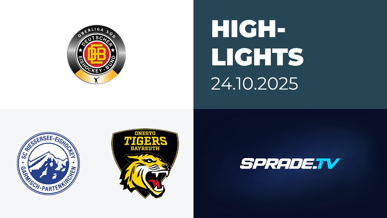 24.10.2025 - Highlights - SC Riessersee vs. onesto Tigers Bayreuth