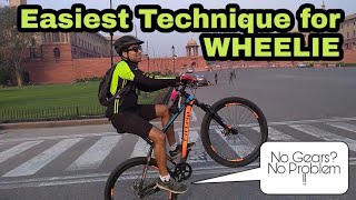How to Wheelie a Bicycle Which Does not Have GEARS