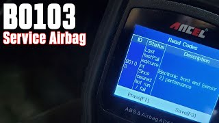 Fixing a B0103 - Service Airbag error