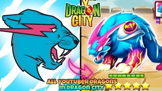 ALL YOUTUBER DRAGONS IN DRAGON CITY PART 1