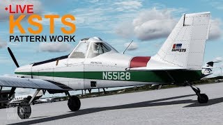 LIVE! VATSIM Touch and Gos KSTS  + Field Practice | Alabeo PA36 Pawnee Brave 375
