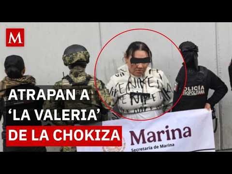Nancy ‘N’, alleged member of the La Chokiza criminal cell, was arrested in Ecatepec