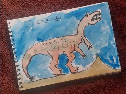 Dinosaurs drawing series for kids - 20.Compsognathus