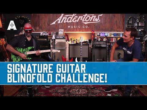 Whose Guitar is this? Guess the Signature Guitar Blindfold Challenge!