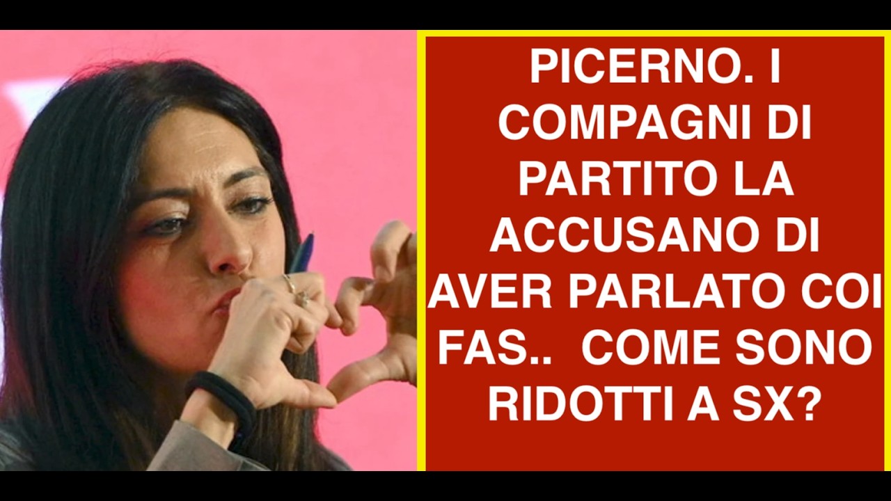 PICERNO. I COMPAGNI DI PARTITO LA ACCUSANO DI AVER PARLATO COI FAS..  COME SONO RIDOTTI A SX?