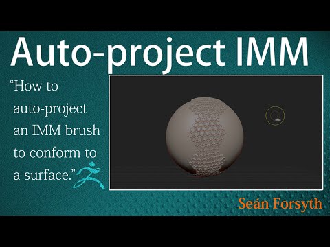 Auto Project IMM brushes to underlying surfaces in ZBrush