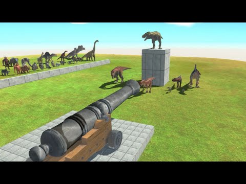 CANNON VS ALL UNIT (Invernal, Dinosaurs, Fantasy) - Animal Revolt Battle Simulator