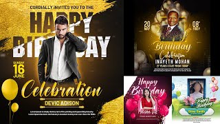 10+ Birthday Party Celebration Flyers Photoshop Tutorial Part 3