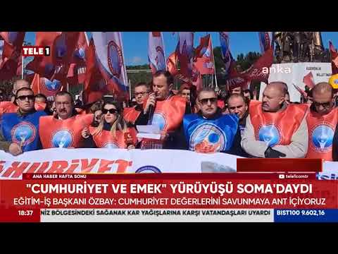 “Cumhuriyet ve Emek Yürüyüşü” kapsamında Manisa`da gerçekleştirdiğimiz basın açıklamamız Tele 1 Tv`de haberleştirildi. | EĞİTİM İŞ