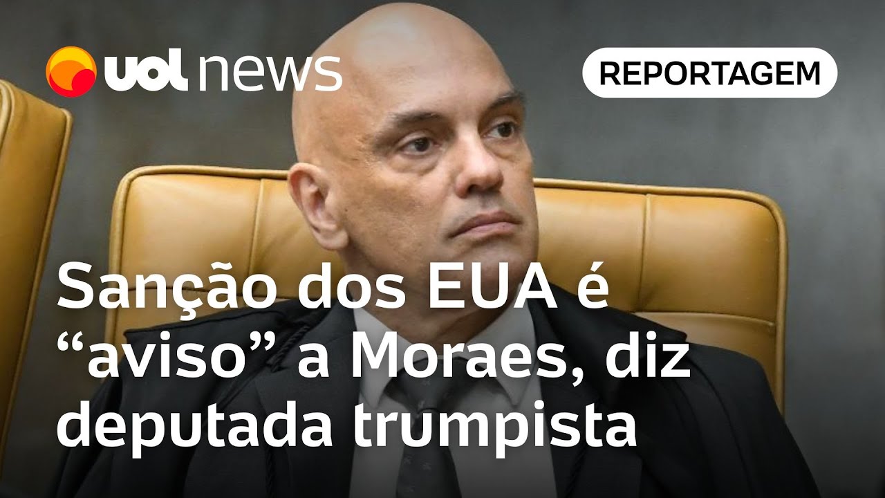 Sanção dos EUA é 'aviso' a Alexandre de Moraes, diz deputada trumpista autora de projeto de lei