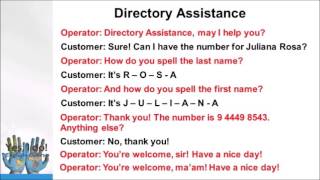 Directory Assistance Yes, I do!