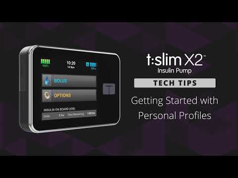 How to Set Up Personal Profiles on the t:slim X2 Insulin Pump