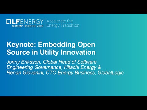 Keynote: Embedding Open Source in Utility Innovation - Jonny Eriksson & Renan Giovanini