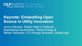 Keynote: Embedding Open Source in Utility Innovation - Jonny Eriksson & Renan Giovanini