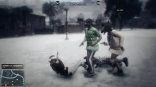 (GTA5)雪の日の死闘（殴り会い）パート２