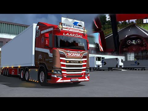 ETS2 1.36 - Scania R580 V8 - Ronny Ceusters - Driving in Scandinavia - ProMods 2.43 - Manual Shifter