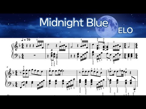 Midnight blue - Piano Music Sheet- ELO Electric Light Orchestra  by  SangHeart Play