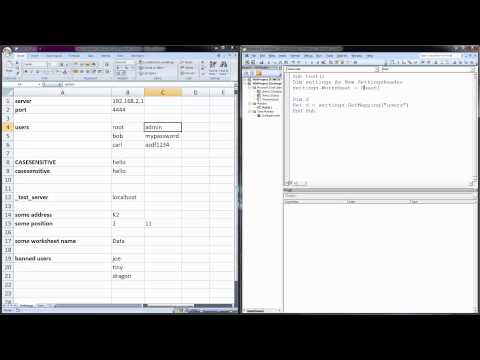 SettingsReader - Excel VBA Module for reading settings and configurations