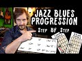 The Jazz Blues Chord Progression Step By Step 12 Bar Blues To Jazz Blues Changes